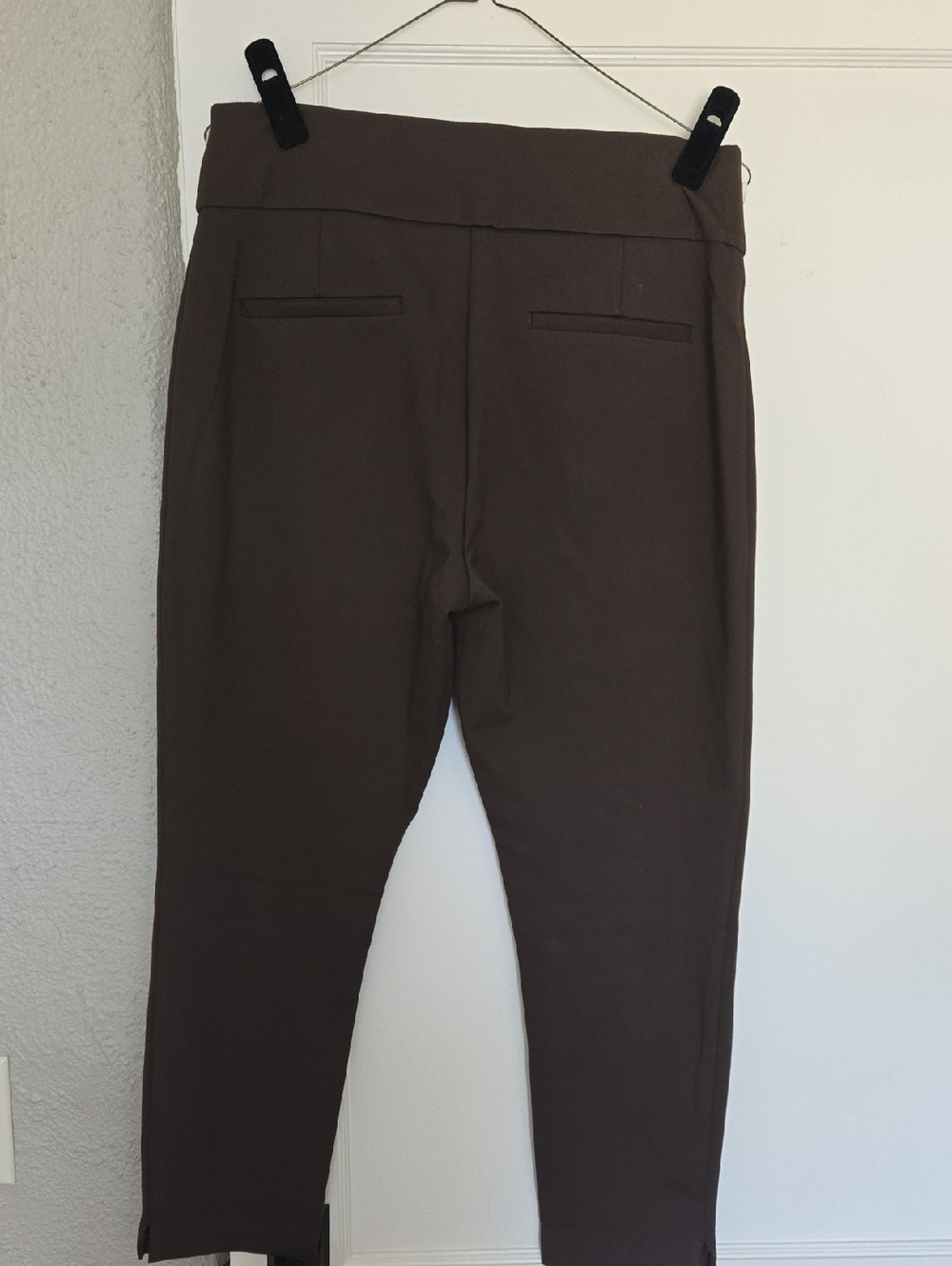 Express Straight Leg Ponte Pants in Dark Brown - Picture 3 of 4